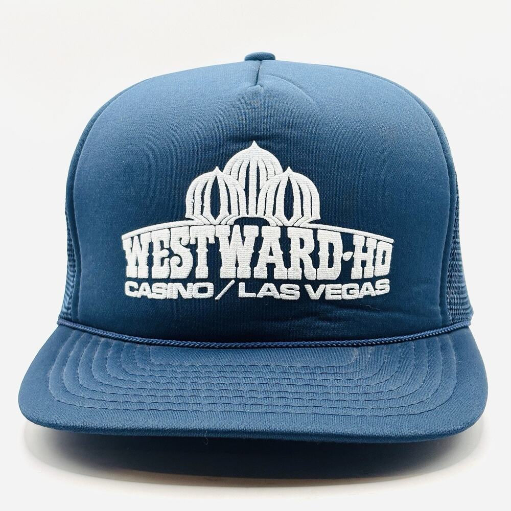 Vintage WESTWARD HO Casino Las Vegas Trucker Cap Hat Foam Mesh Snapback Gambling